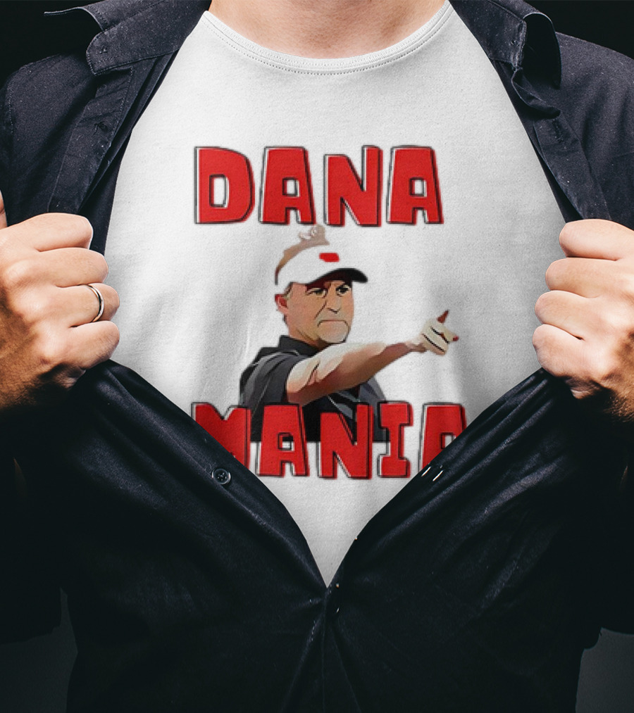 Dana Mania Nebraska Cornhusker Enthusiasm Pointing T-Shirt