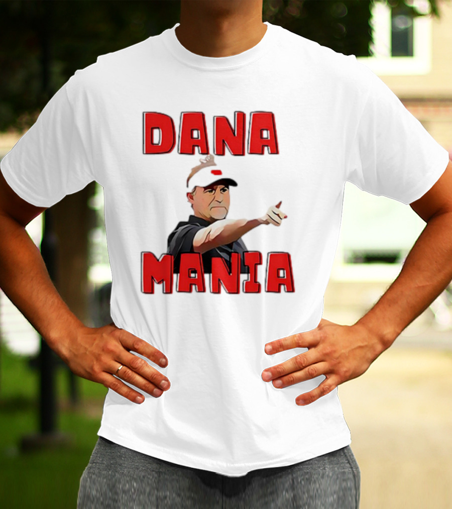 Dana Mania Nebraska Cornhusker Enthusiasm Pointing T-Shirt