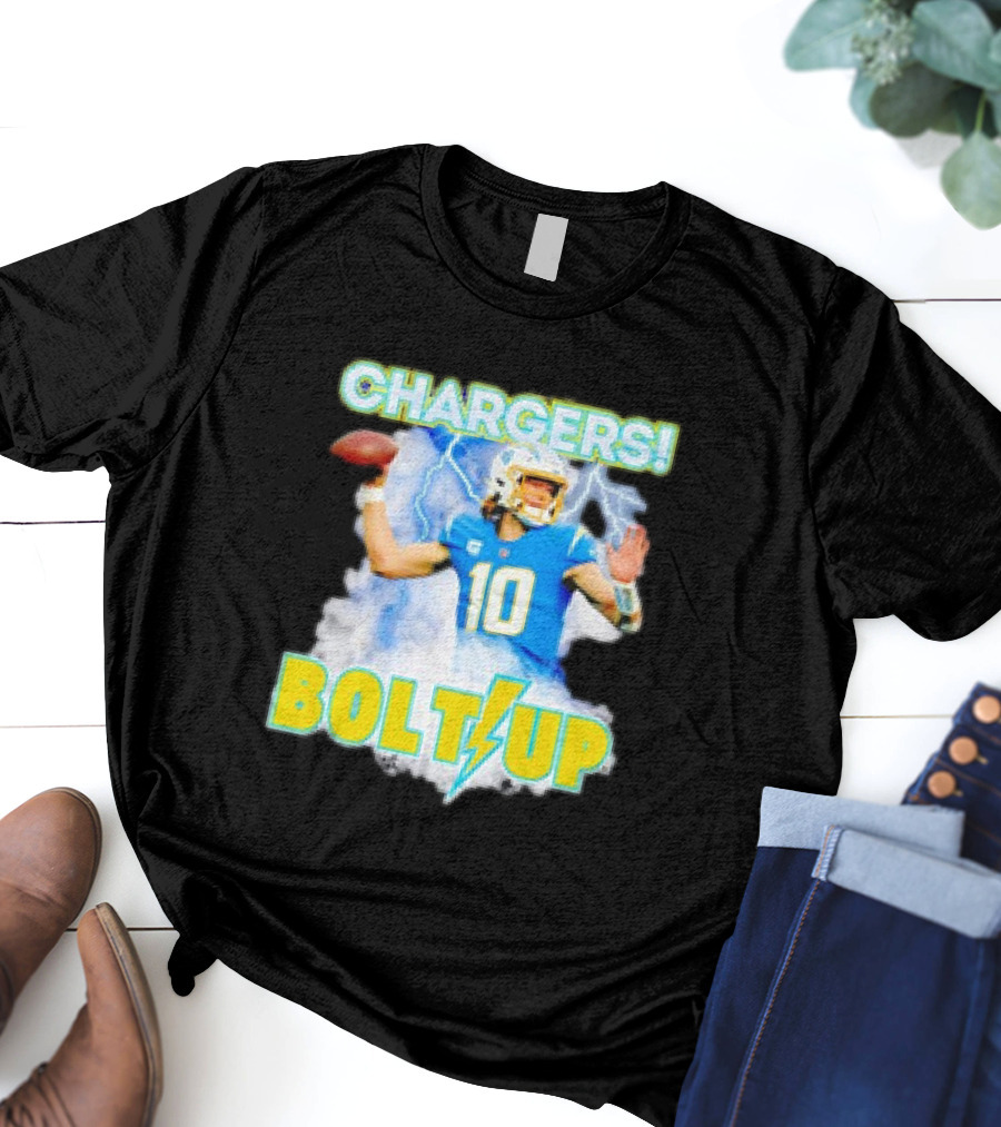 Chargers Bolts Up Justin Herbert NFL Football Fan T-Shirt