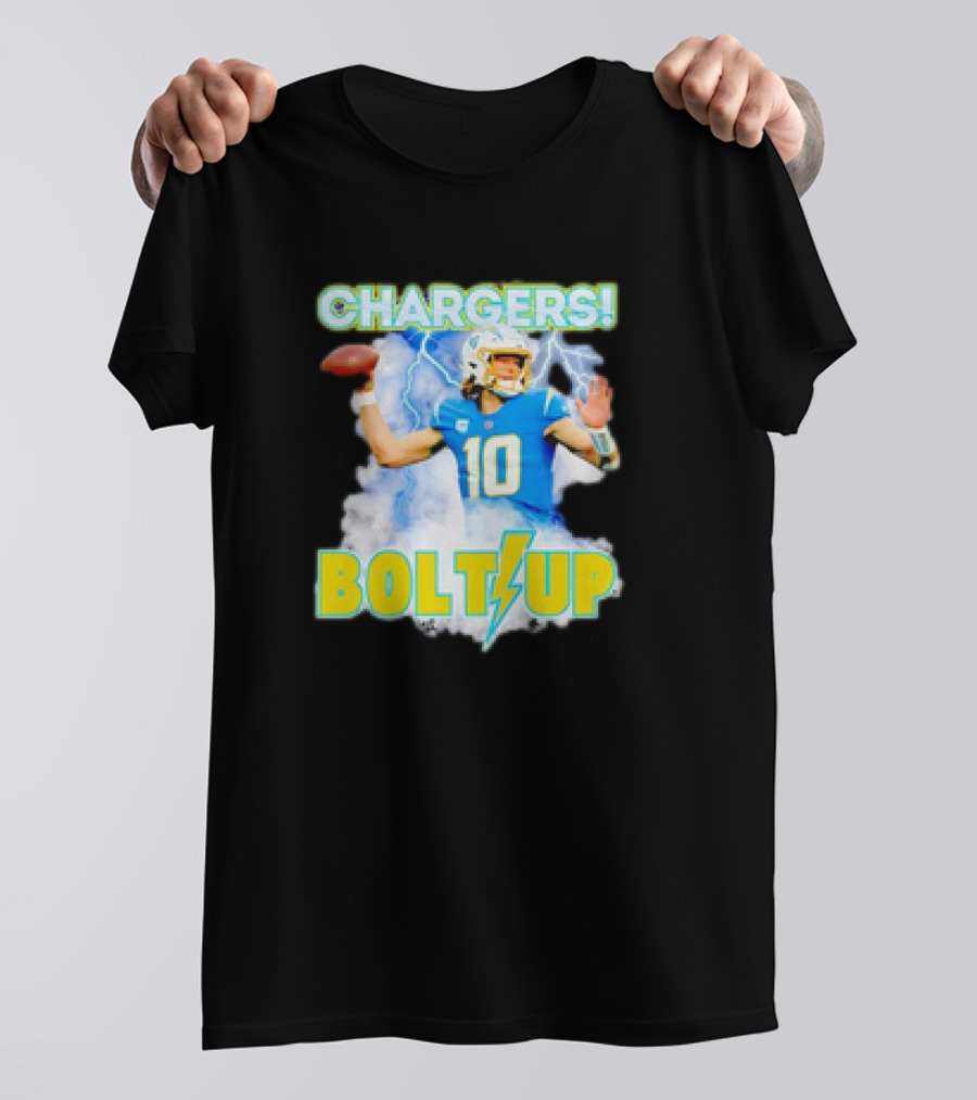 Chargers Bolts Up Justin Herbert NFL Football Fan T-Shirt