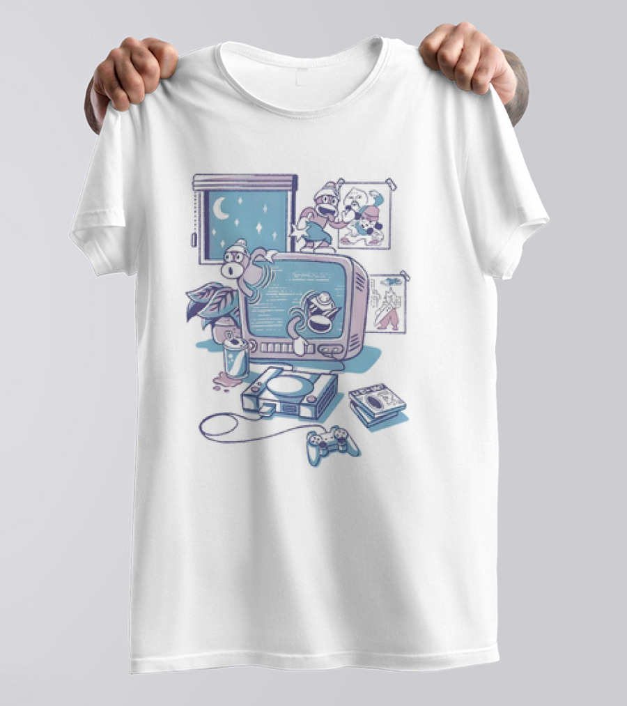Ape Escape Carefree Days Retro Gaming Vibe Nights T-Shirt