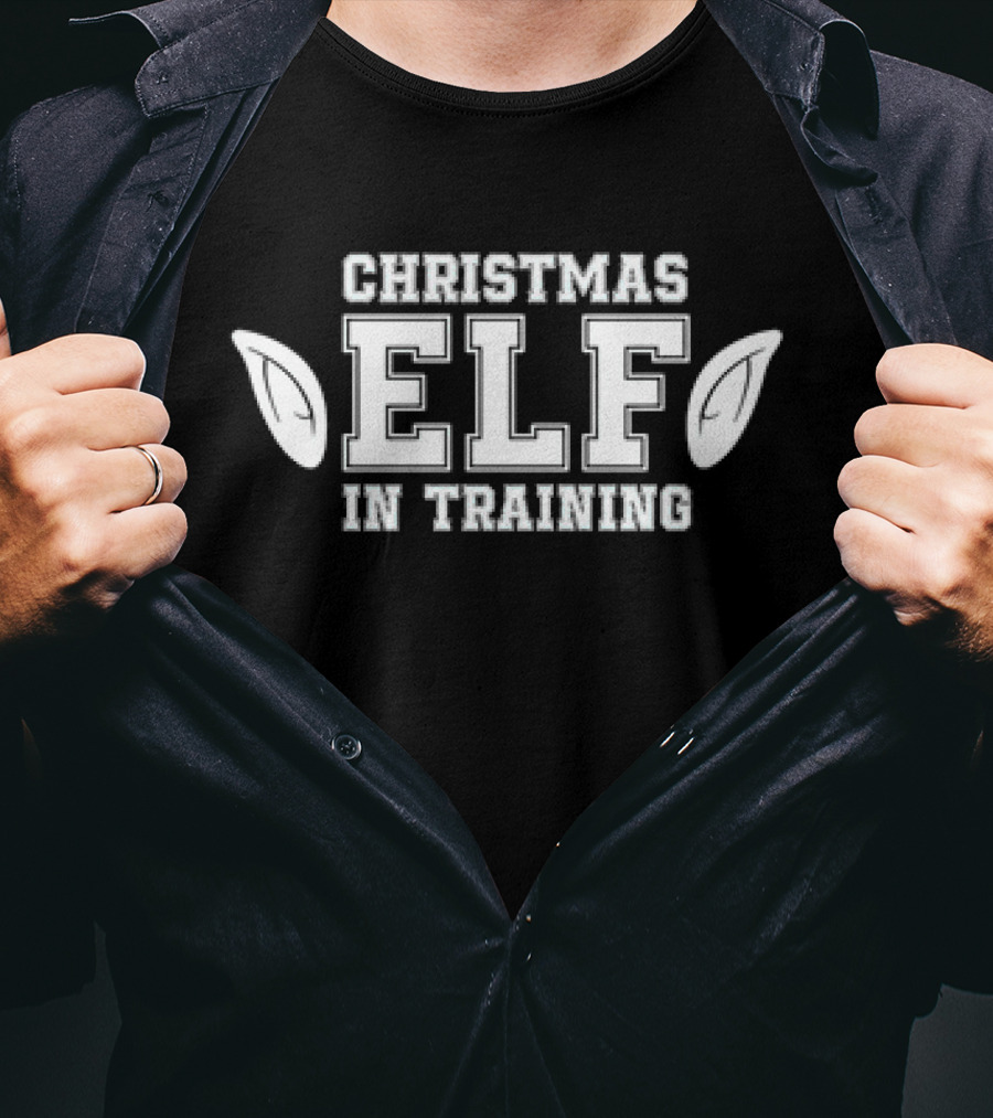 Christmas Elf In Training With Leaf Accents T-Shirt