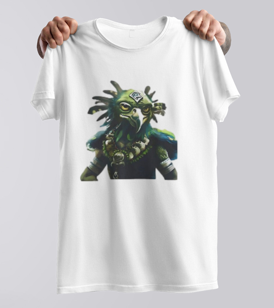 Seattle Seahawks Vintage Mascot Fantasy Bird God T-Shirt