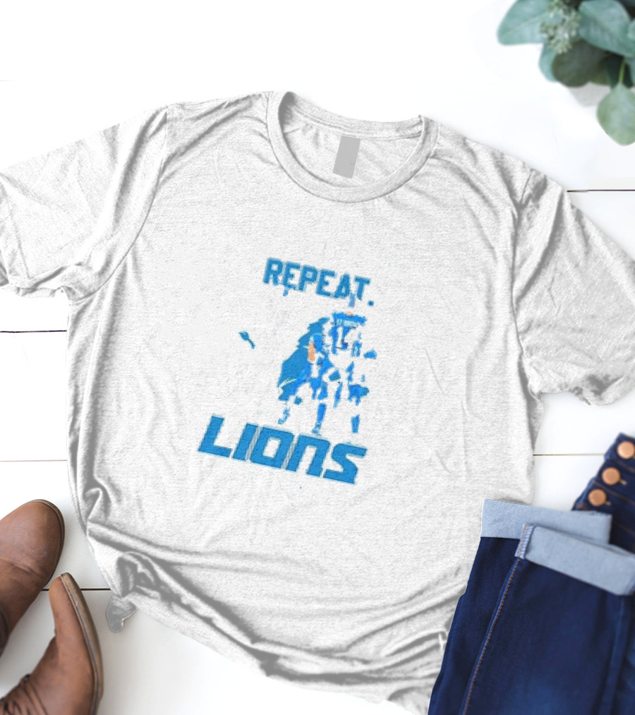 Repeat Lions Win Celebrate One Pride Detroit Lions T-Shirt