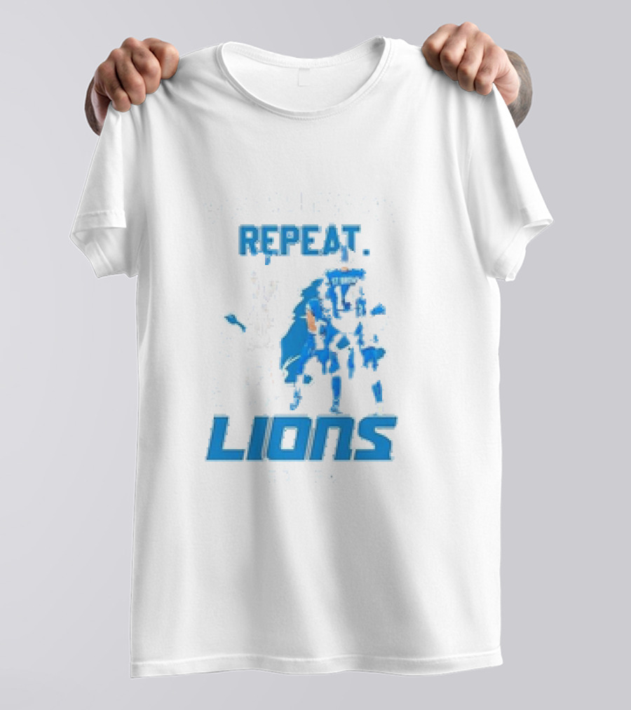 Repeat Lions Win Celebrate One Pride Detroit Lions T-Shirt