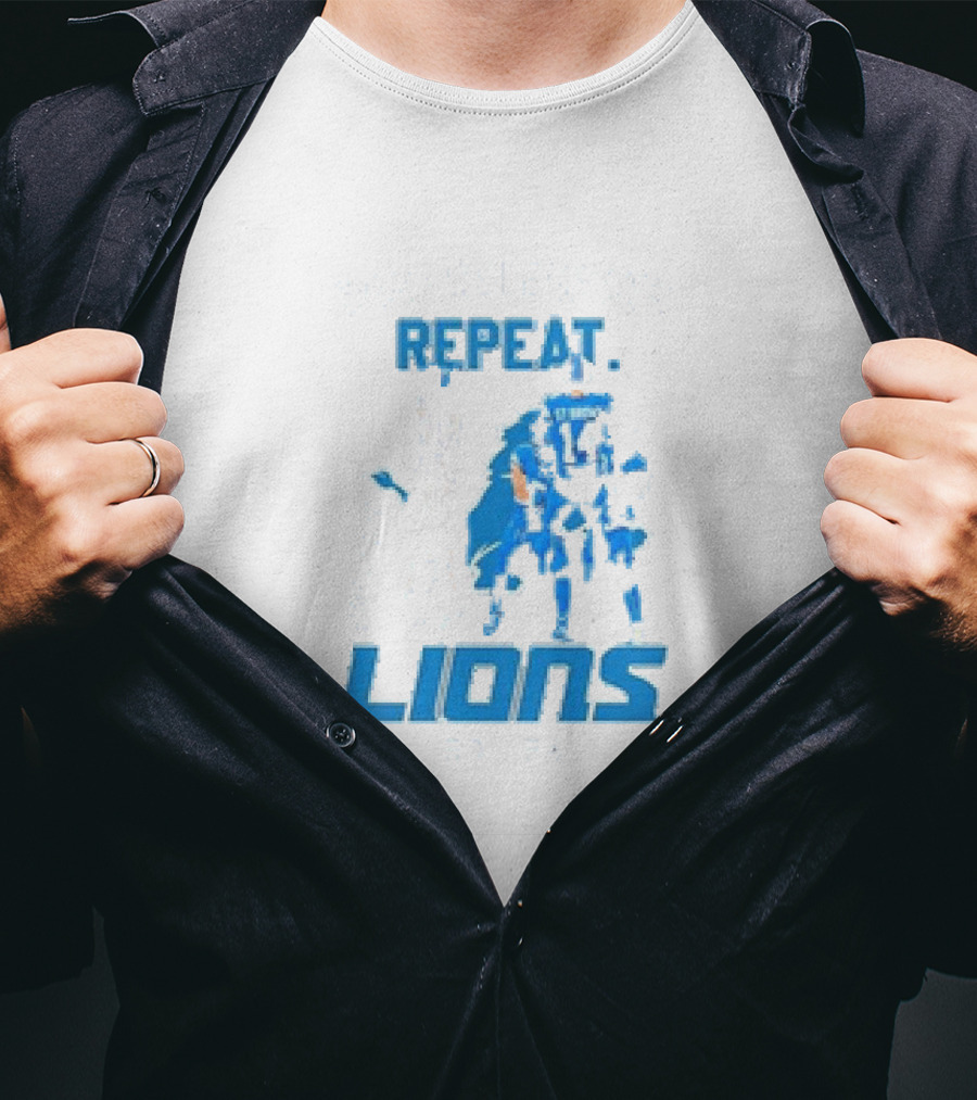 Repeat Lions Win Celebrate One Pride Detroit Lions T-Shirt