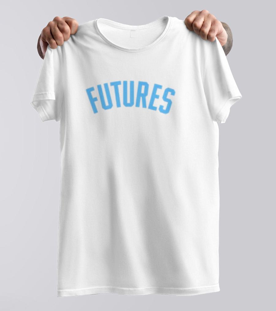 Futures Oxford Pennant Applique Vintage-Inspired Blue Typography T-Shirt