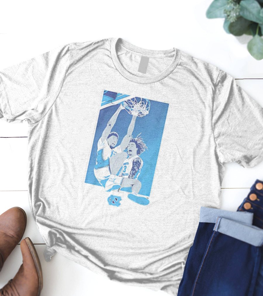 North Carolina Tar Heels Basketball Jalen Washington Elliot Cadeau Dunk Vintage T-Shirt
