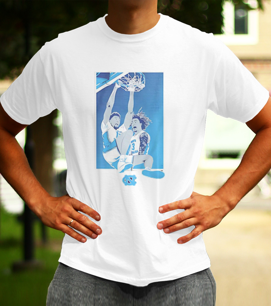 North Carolina Tar Heels Basketball Jalen Washington Elliot Cadeau Dunk Vintage T-Shirt