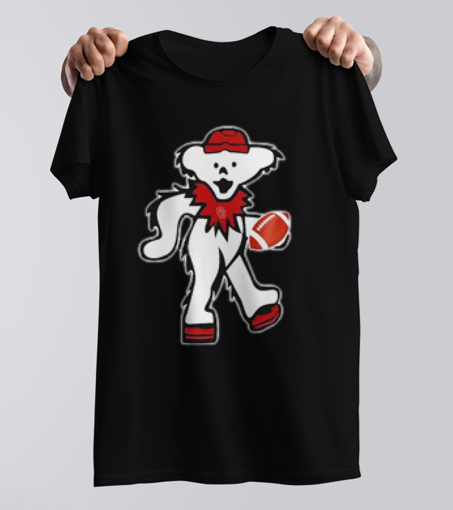 Grateful Dead X Oklahoma Sooners Dancing Bear Football T-Shirt