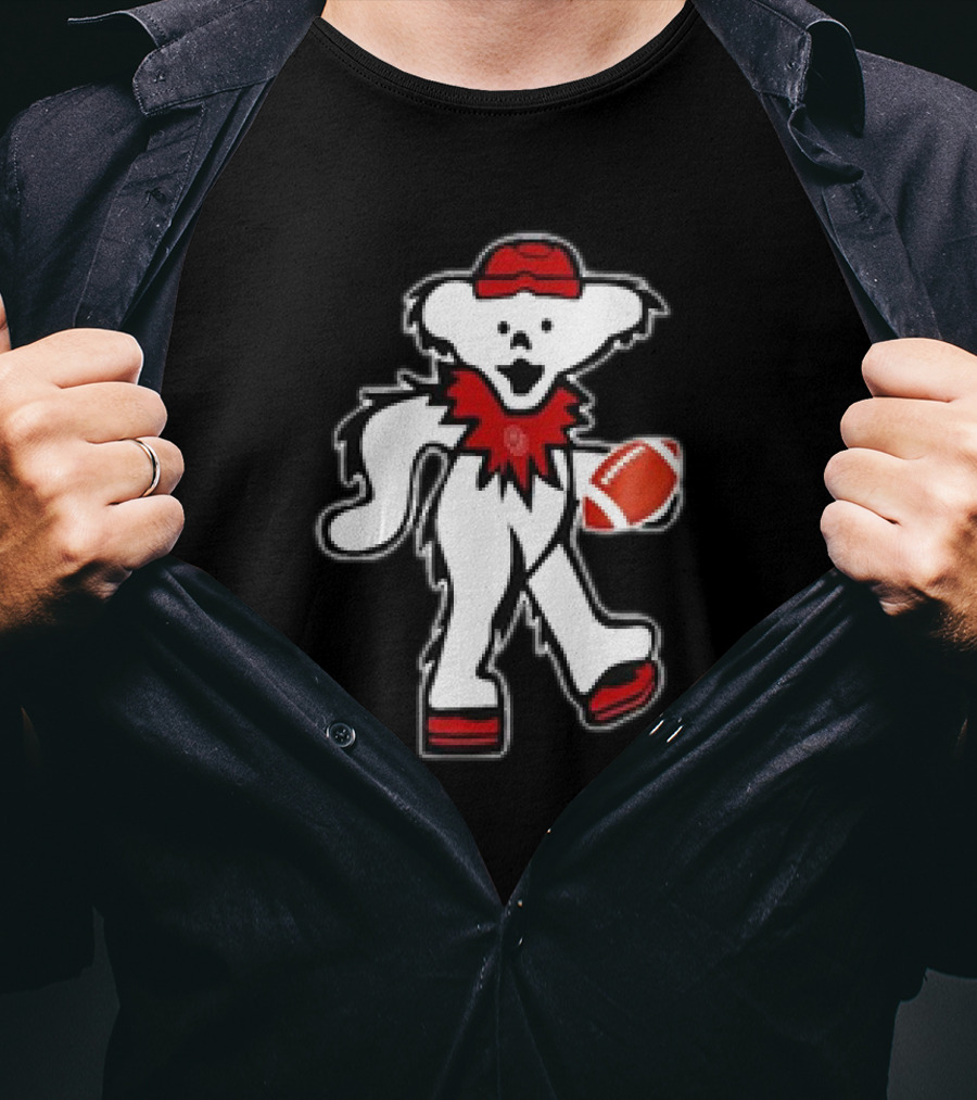 Grateful Dead X Oklahoma Sooners Dancing Bear Football T-Shirt