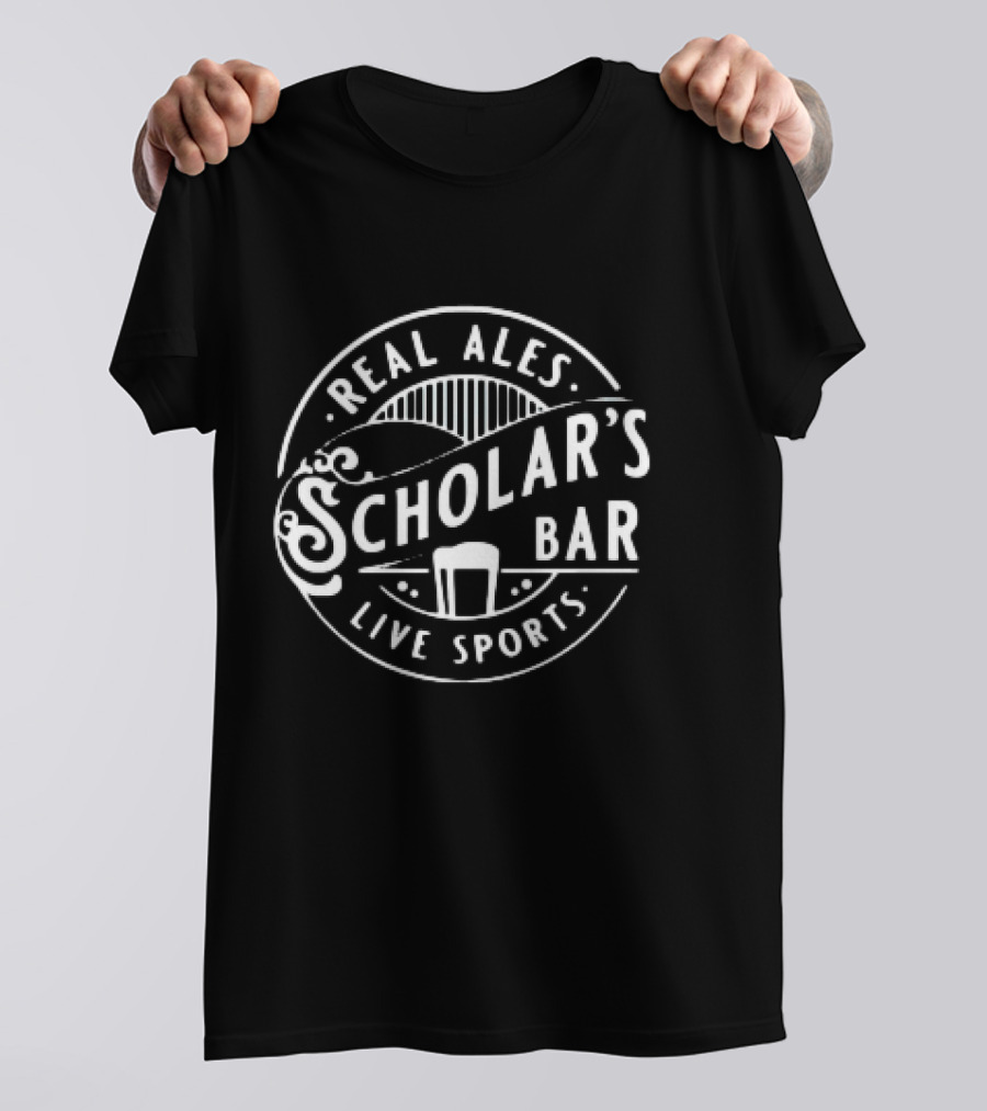 Real Ales Scholar's Bar Live Sports T-Shirt