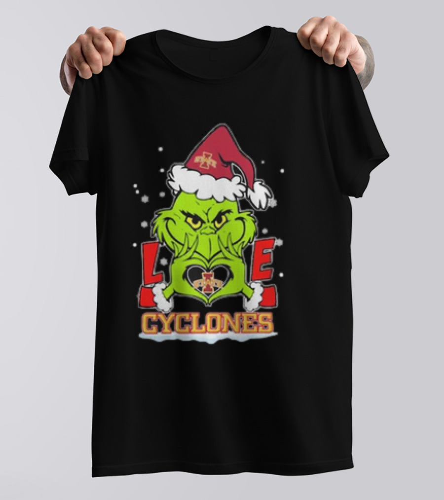 The Grinch Christmas Love Cyclones Iowa State Football T-Shirt