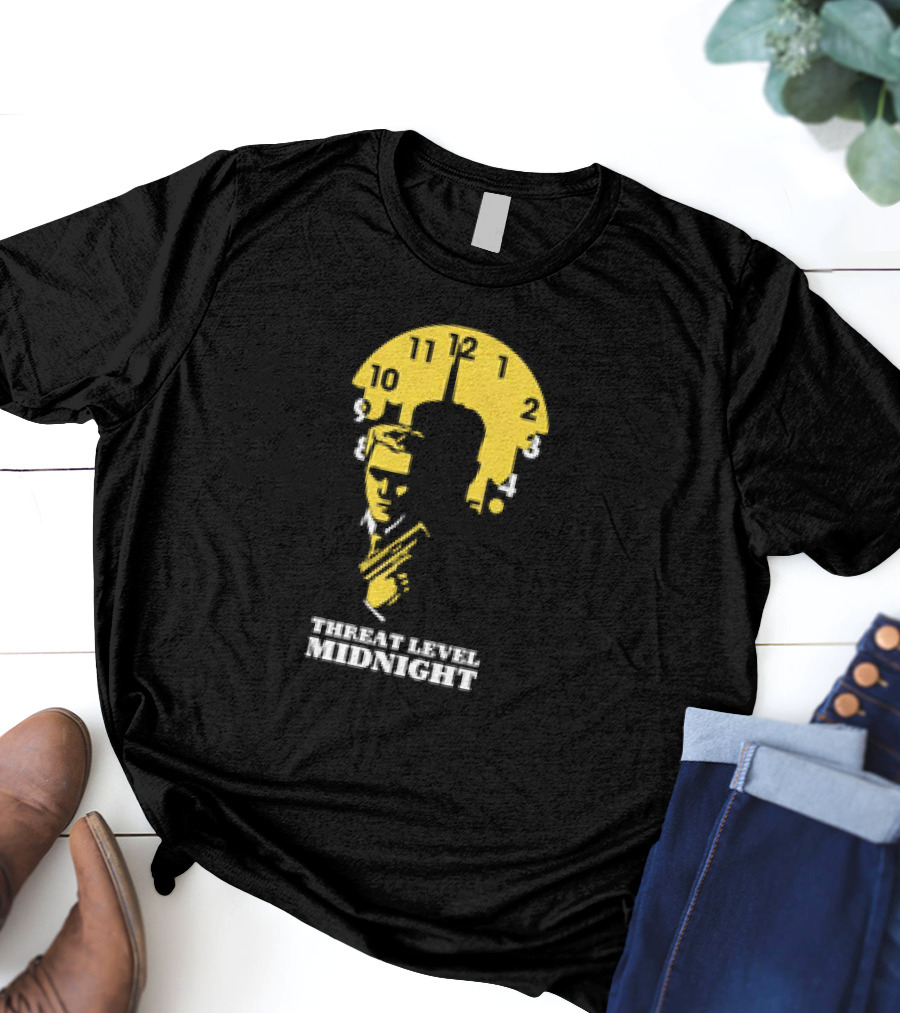 Threat Level Midnight The Office Clock Face T-Shirt