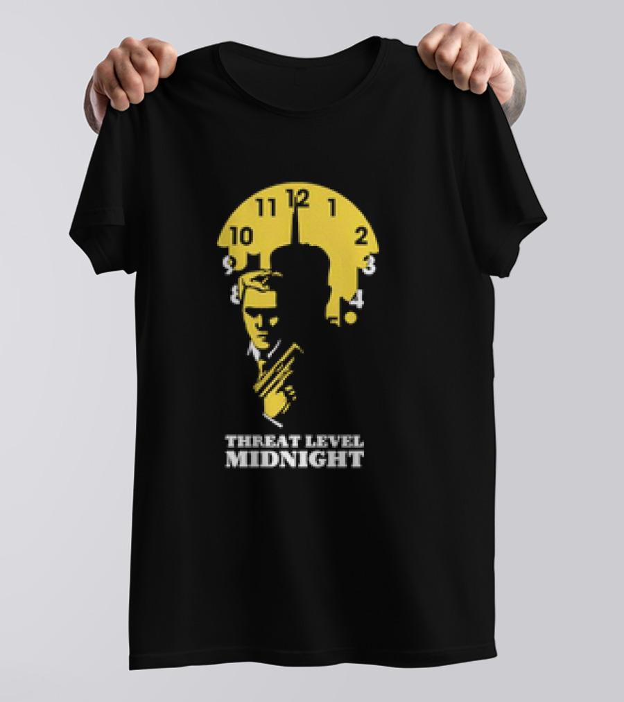 Threat Level Midnight The Office Clock Face T-Shirt