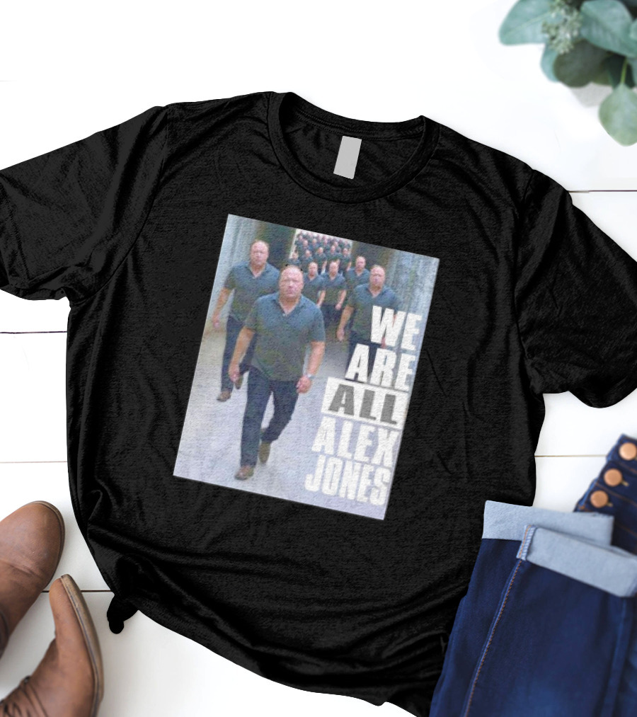 We Are All Alex Jones Multiple Clones Walking In Tunnel T-Shirt