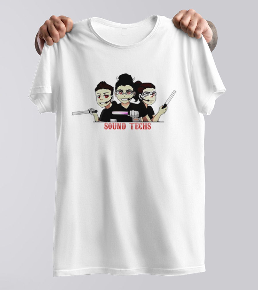 Sound Techs Trio With Microphones And Light Sticks Classic T-Shirt