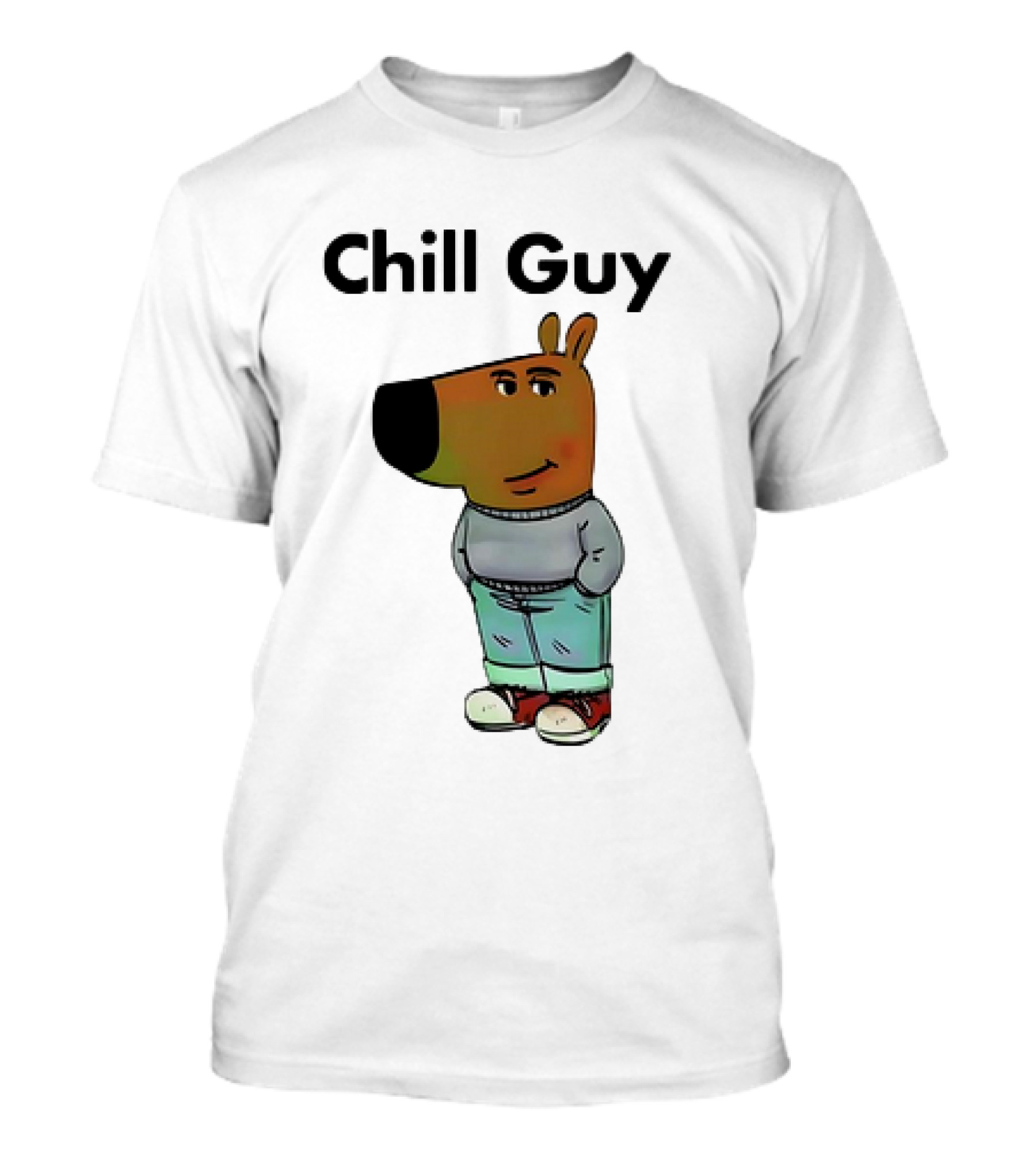 Chill Guy Dog Meme Casual T-Shirt