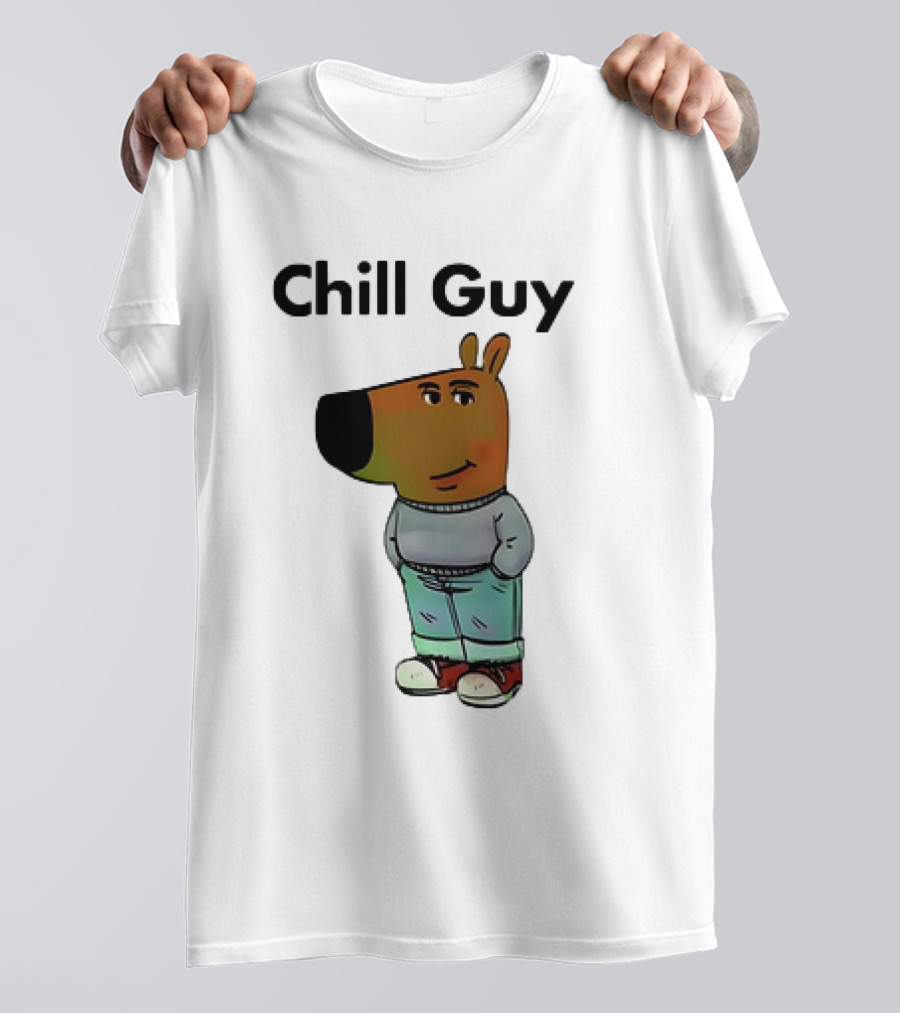 Chill Guy Dog Meme Casual T-Shirt