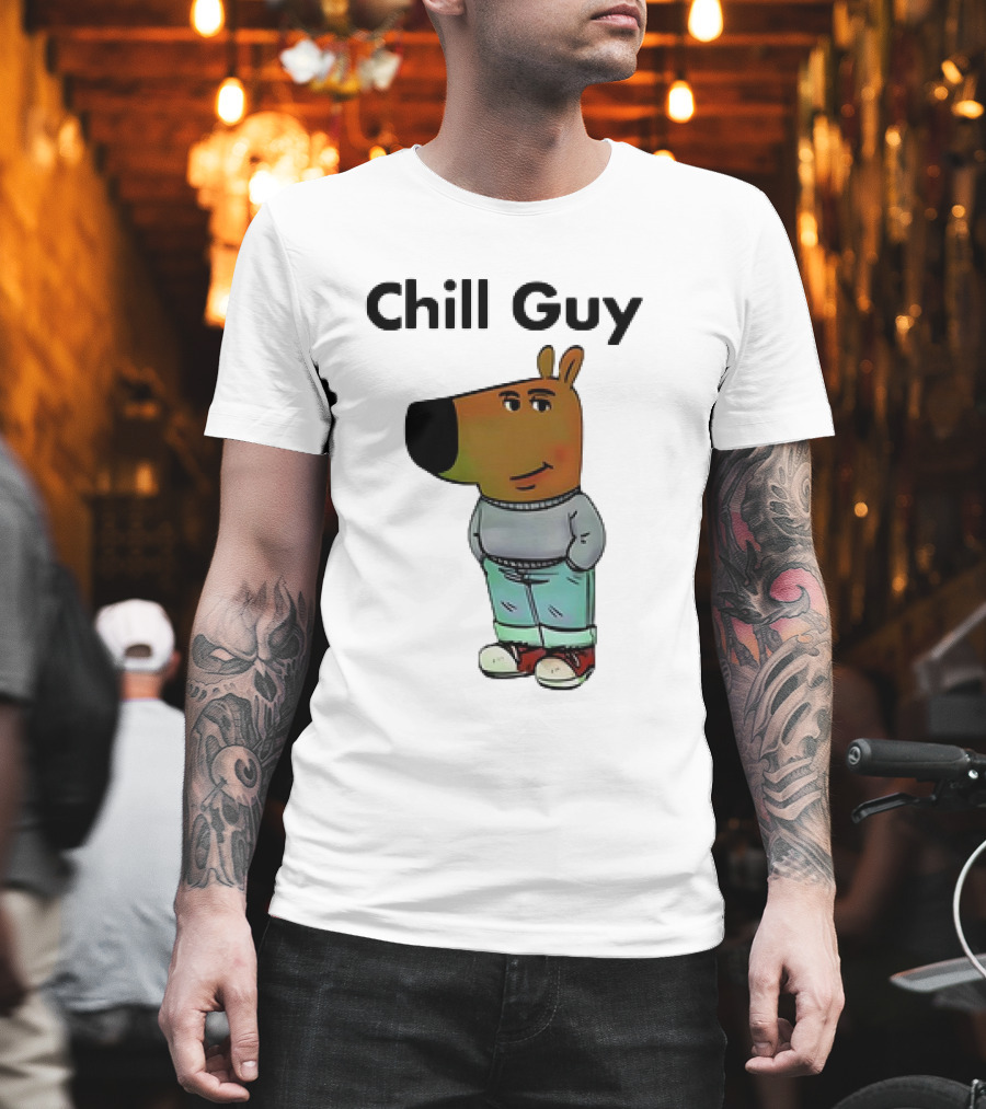 Chill Guy Dog Meme Casual T-Shirt