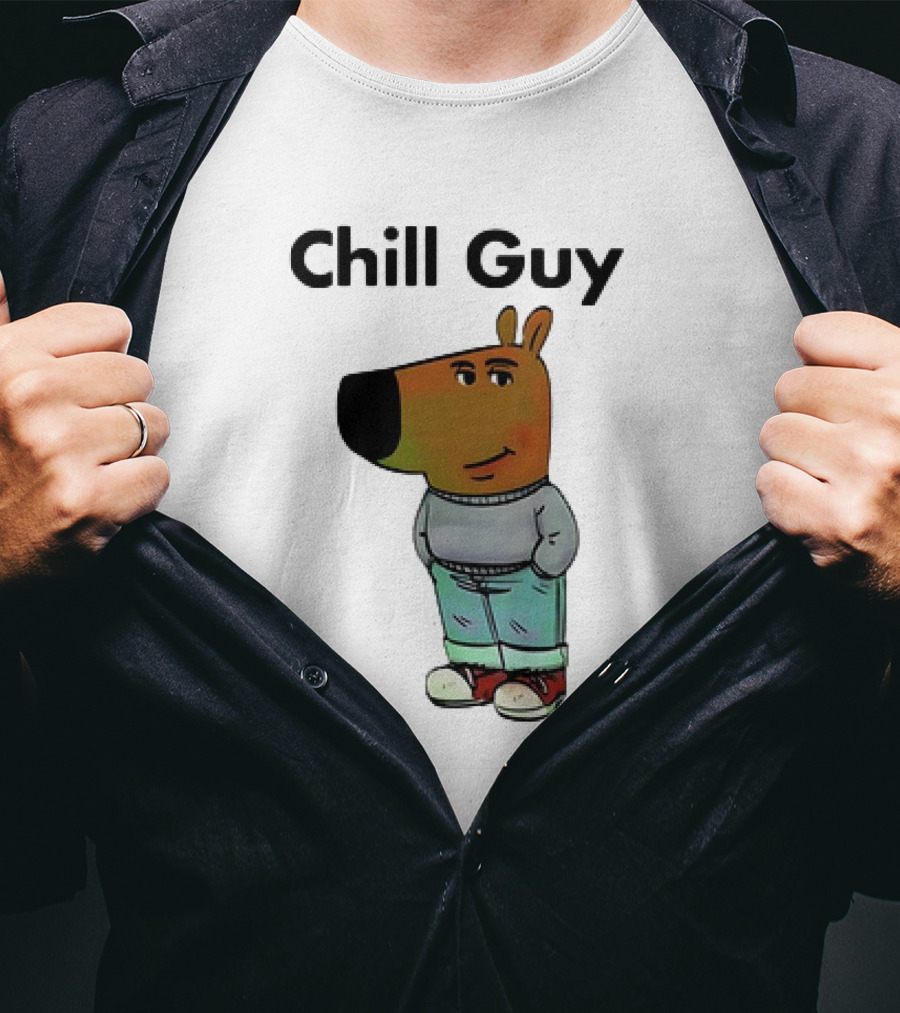 Chill Guy Dog Meme Casual T-Shirt