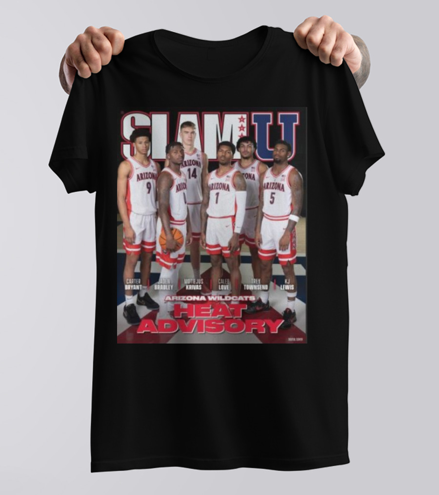SLAM U Arizona Wildcats Heat Advisory Basketball T-Shirt