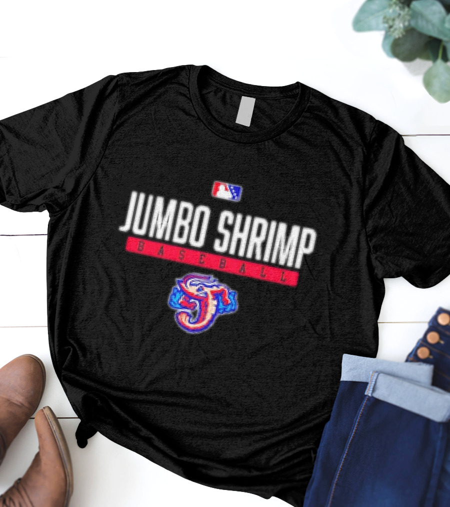 Jacksonville Jumbo Shrimp Baseball MLB Logo Bimm Ridder Performance T-Shirt