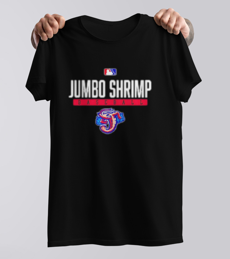 Jacksonville Jumbo Shrimp Baseball MLB Logo Bimm Ridder Performance T-Shirt
