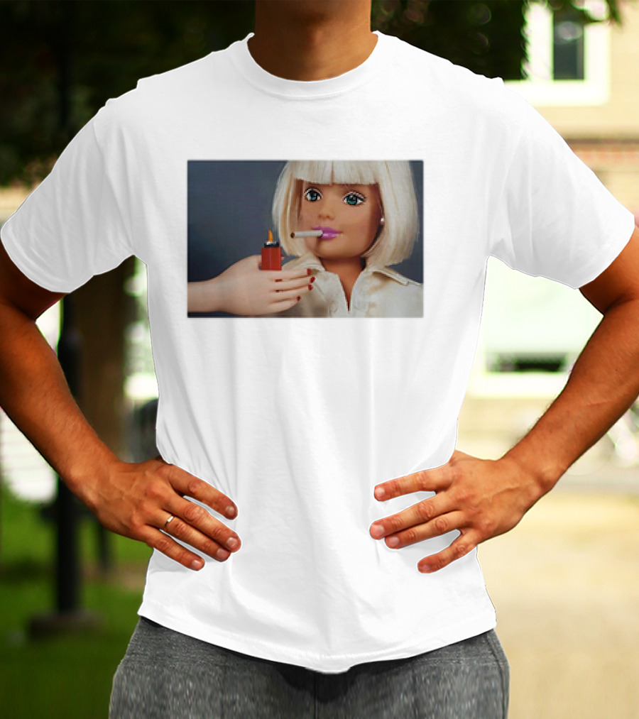 Barbie Smoking Cigarettes Doll With Lighter T-Shirt