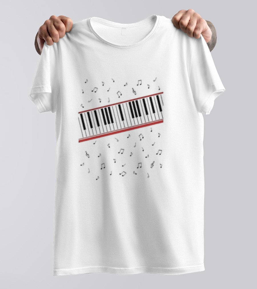 Beat It Musical Notes Piano Keys T-Shirt