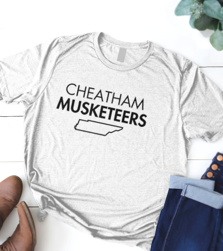 Cheatham Musketeers Tennessee Outline T-Shirt