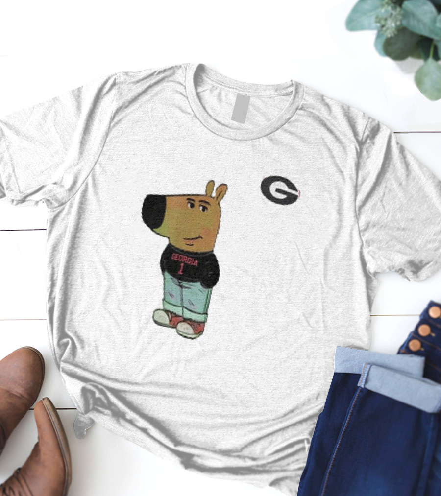 Georgia Bulldogs I Am Just A Chill Guy G Logo Cartoon Character T-Shirt