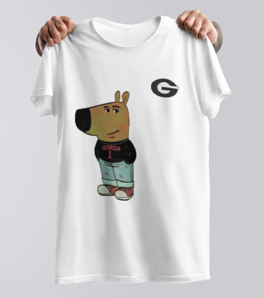 Georgia Bulldogs I Am Just A Chill Guy G Logo Cartoon Character T-Shirt