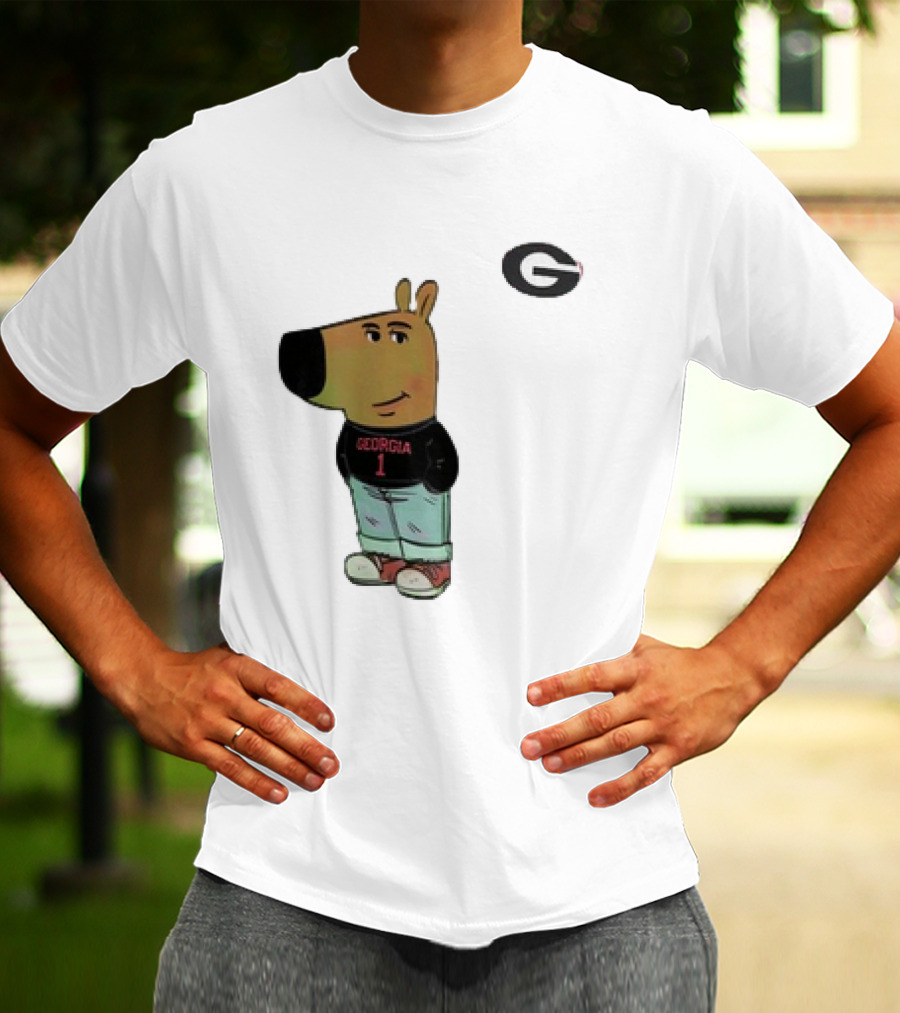 Georgia Bulldogs I Am Just A Chill Guy G Logo Cartoon Character T-Shirt