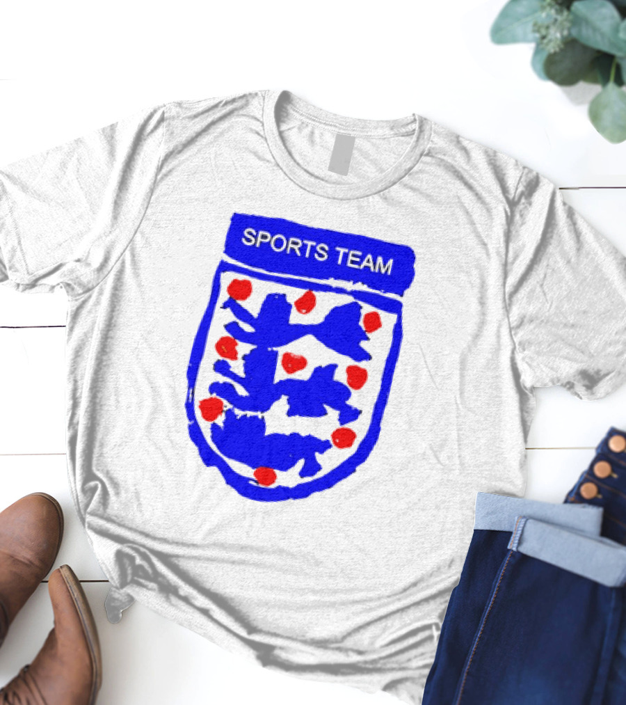Sports Team Three Lions England Badge Crest T-Shirt