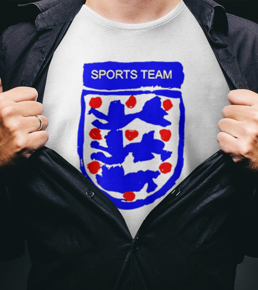Sports Team Three Lions England Badge Crest T-Shirt