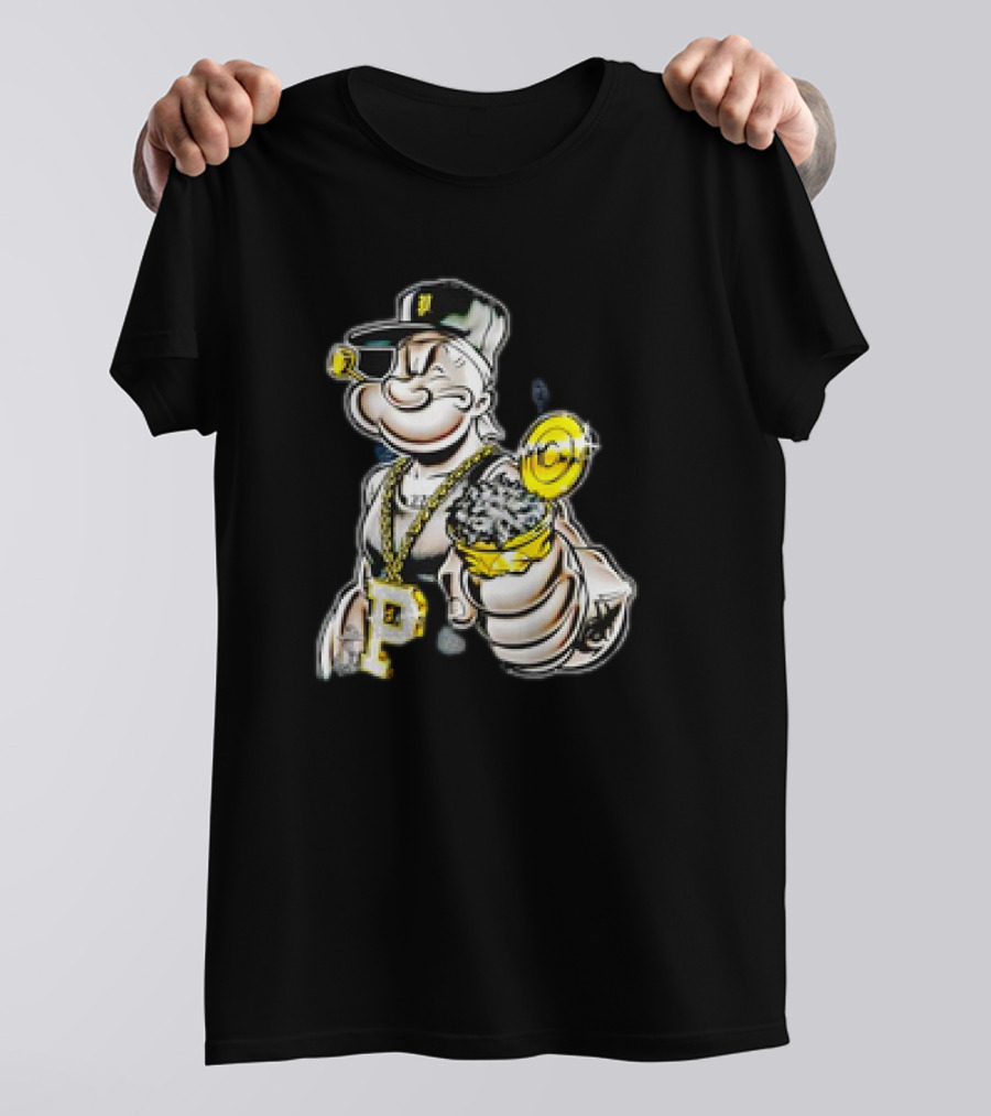 Spinach Pimp Chain And Cap Style Billboard T-Shirt