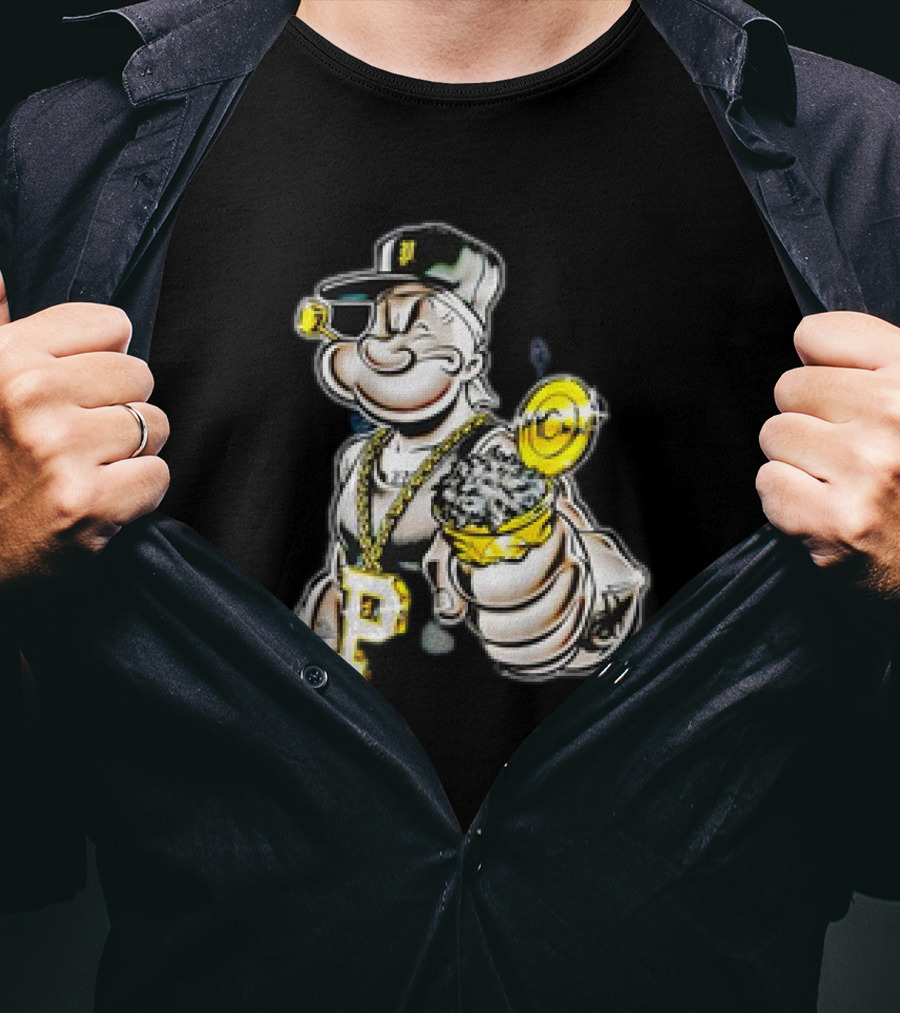 Spinach Pimp Chain And Cap Style Billboard T-Shirt