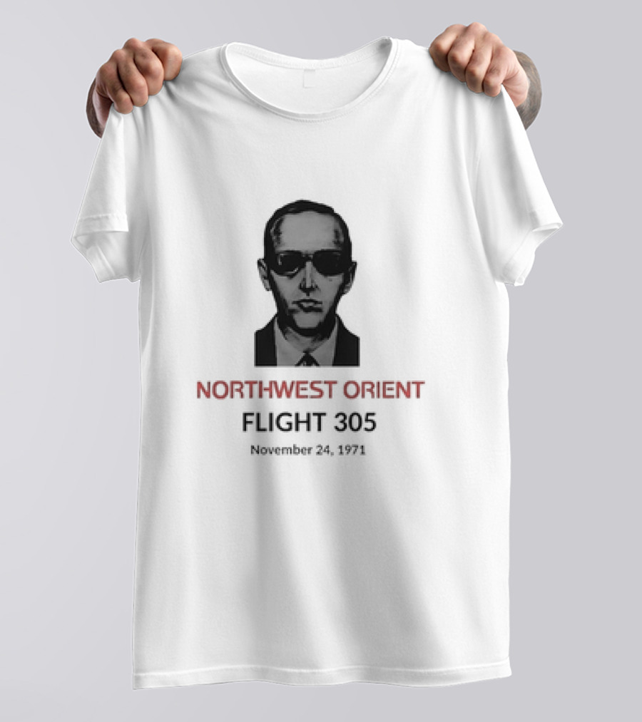 DB Cooper Northwest Orient Flight 305 Hijacking November 24 1971 Retro Aviation Mystery T-Shirt