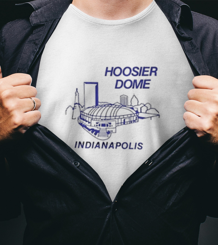 Hoosier Dome Indianapolis Skyline T-Shirt