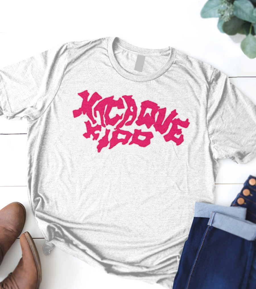 Macaque Kido Bold Pink Text T-Shirt