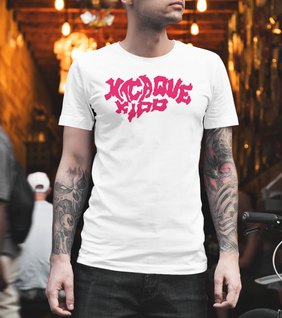 Macaque Kido Bold Pink Text T-Shirt