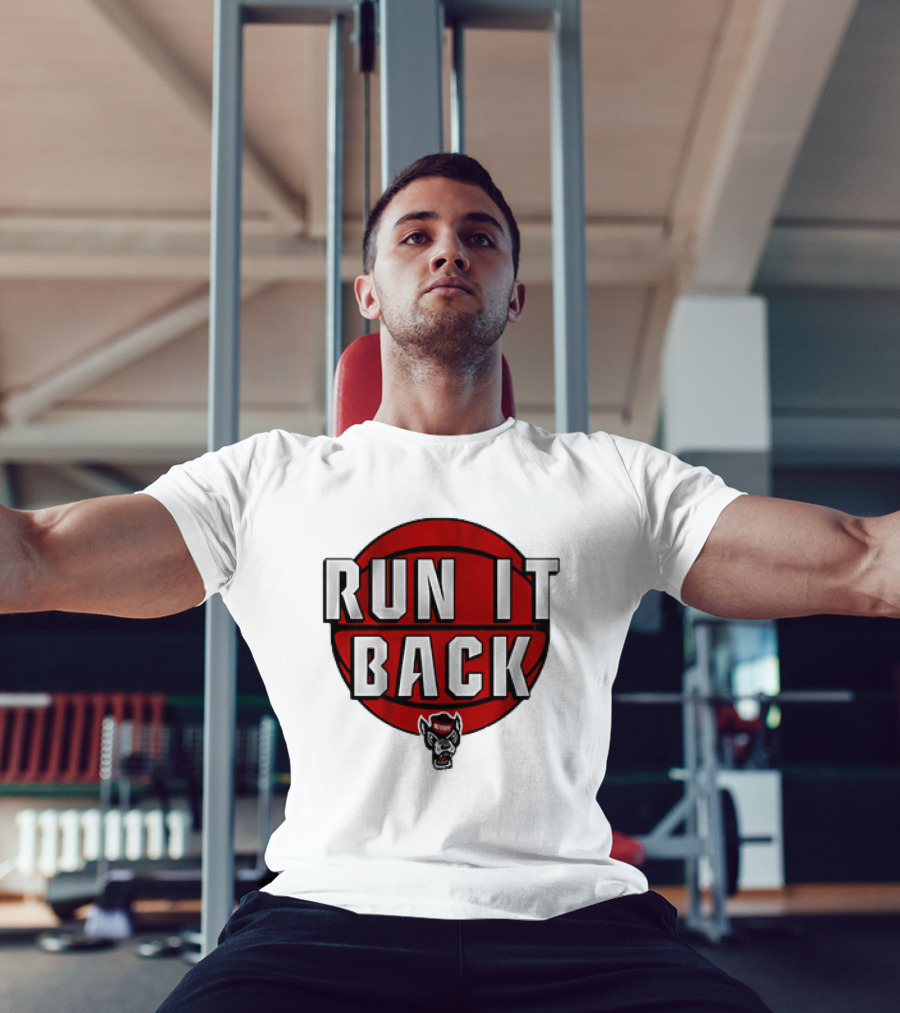 NC State Wolfpack Basketball Run It Back Red Basketball T-Shirt
