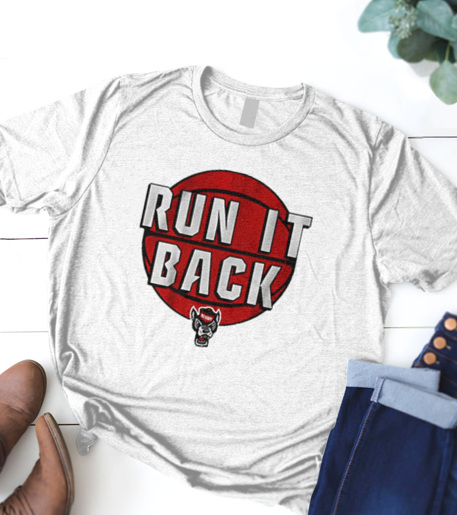 NC State Wolfpack Basketball Run It Back Red Basketball T-Shirt