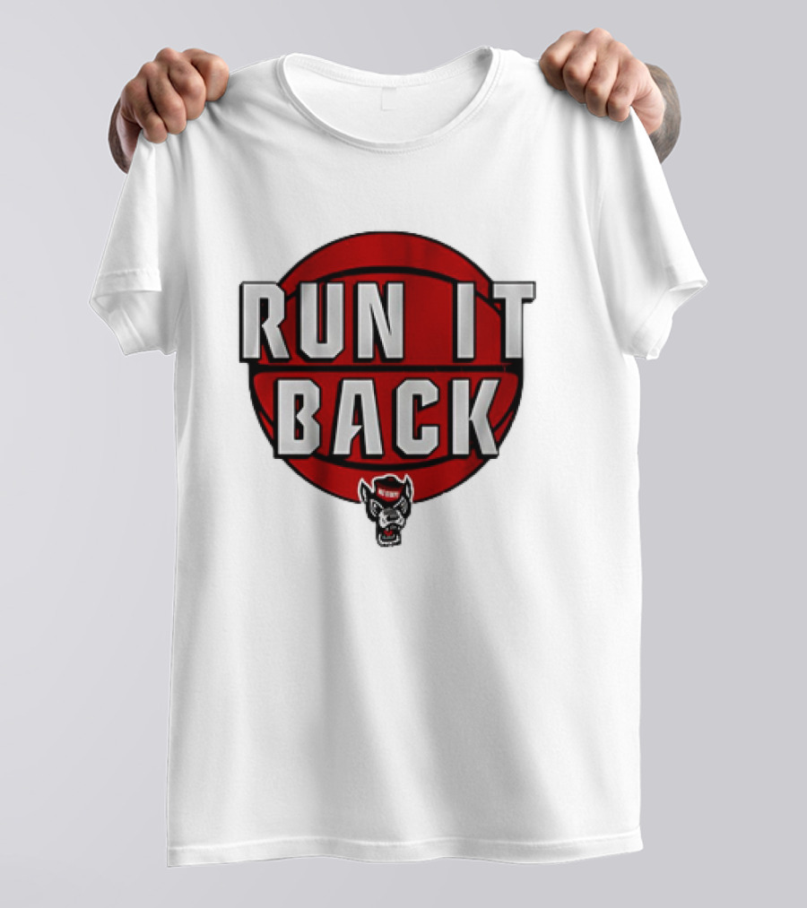 NC State Wolfpack Basketball Run It Back Red Basketball T-Shirt