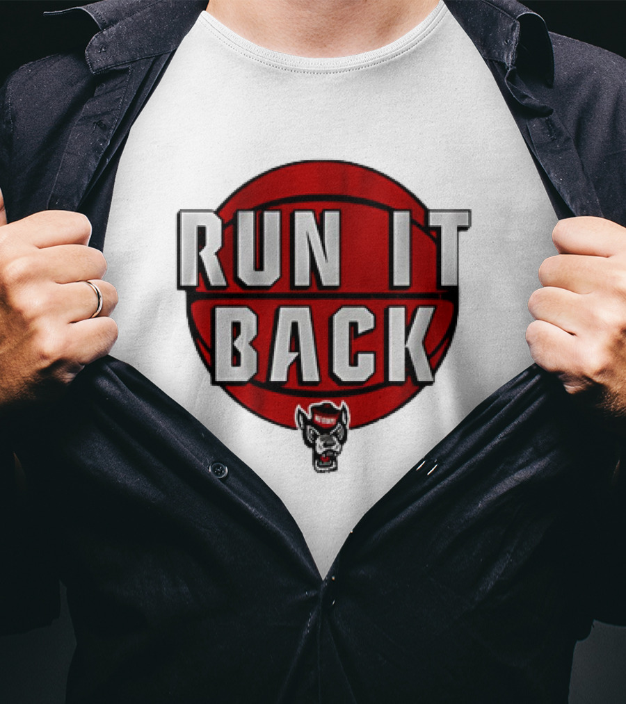 NC State Wolfpack Basketball Run It Back Red Basketball T-Shirt