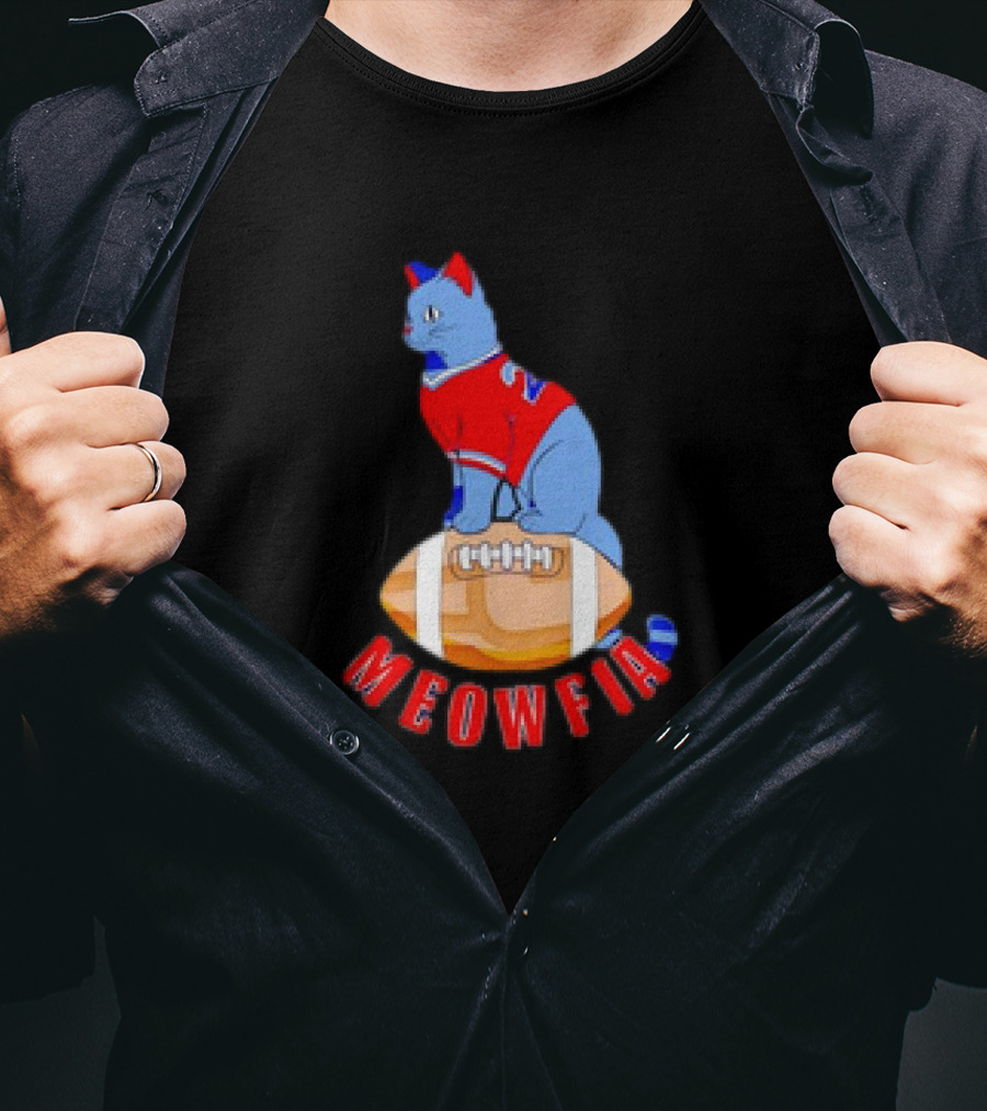 Buffalo Bills Meowfia Cat Football 24 Season T-Shirt