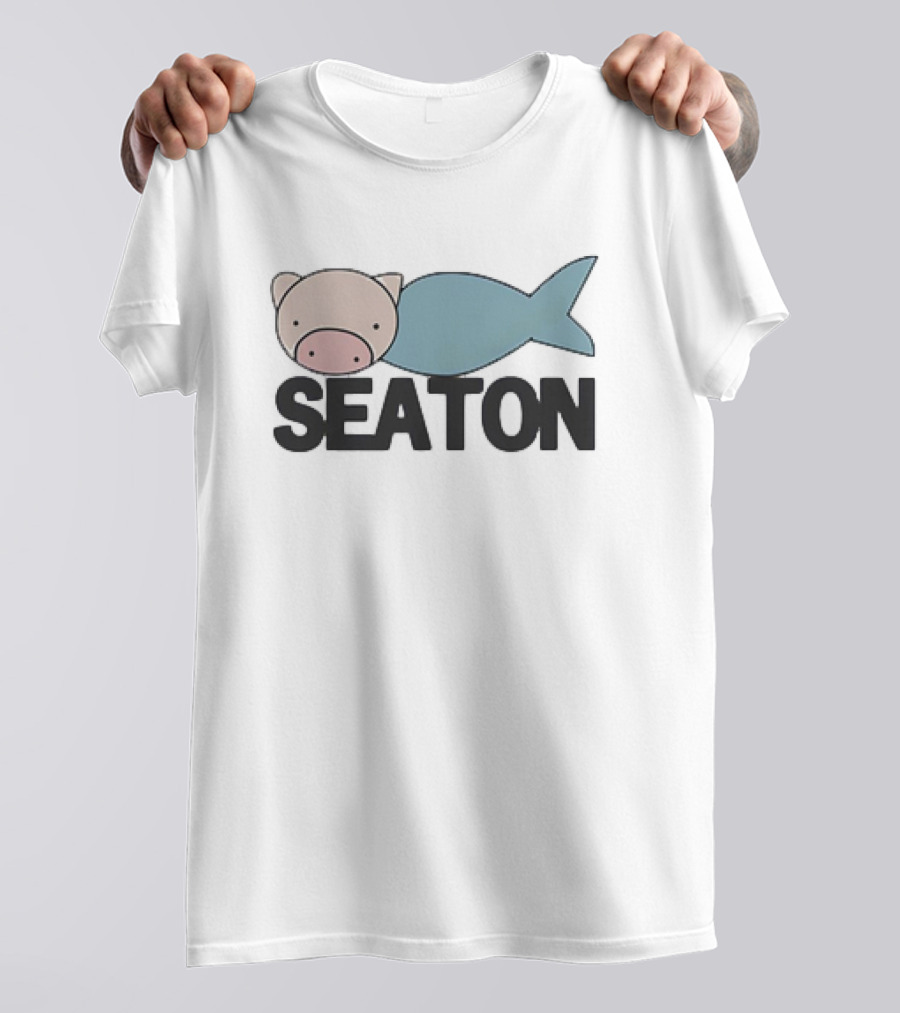 Seaton Pig Fish Design Luffy One Piece T-Shirt
