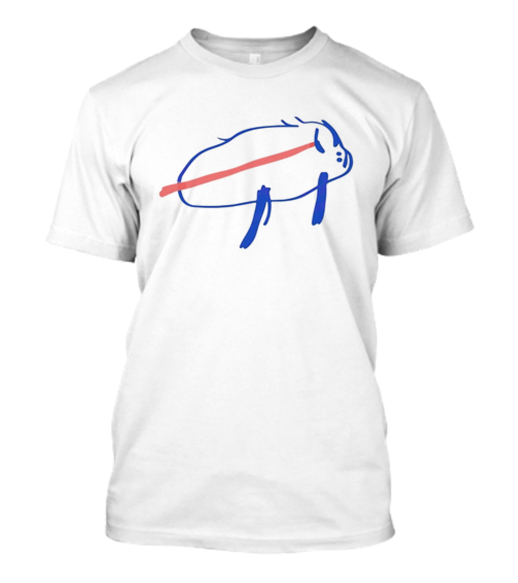 Buffalo Bills Funny Mascot Drawing T-Shirt