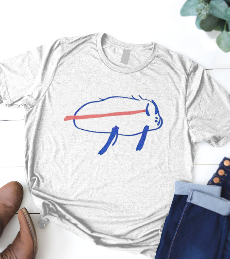 Buffalo Bills Funny Mascot Drawing T-Shirt